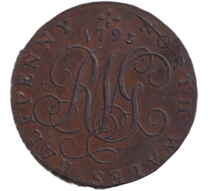 1793 HALFPENNY TOKEN NORTH WALES
