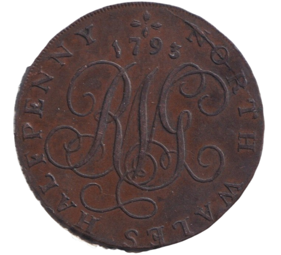 1793 HALFPENNY TOKEN NORTH WALES