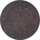 1893 SILVER TWO 1/2 SHILLING SOUTH AFRICA