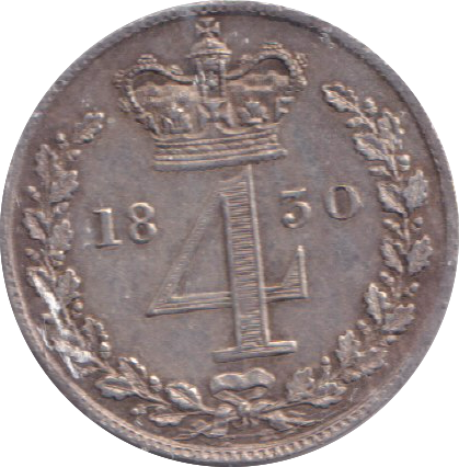 1830 MAUNDY FOURPENCE ( EF )
