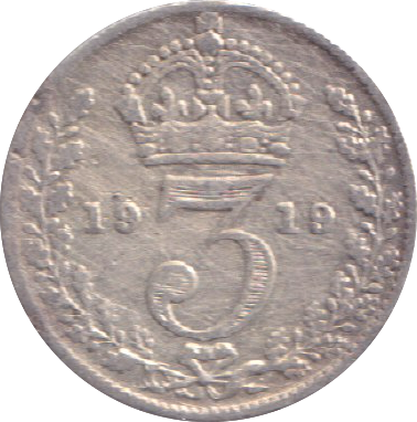 1919 THREEPENCE ( FINE )