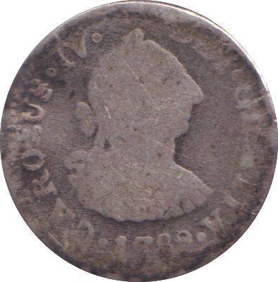 1789 SILVER TWO REALES MEXICO