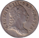 1762 MAUNDY THREEPENCE ( GVF )