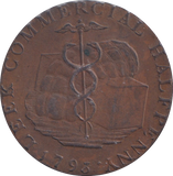 1793 HALFPENNY TOKEN LEEK HANDS