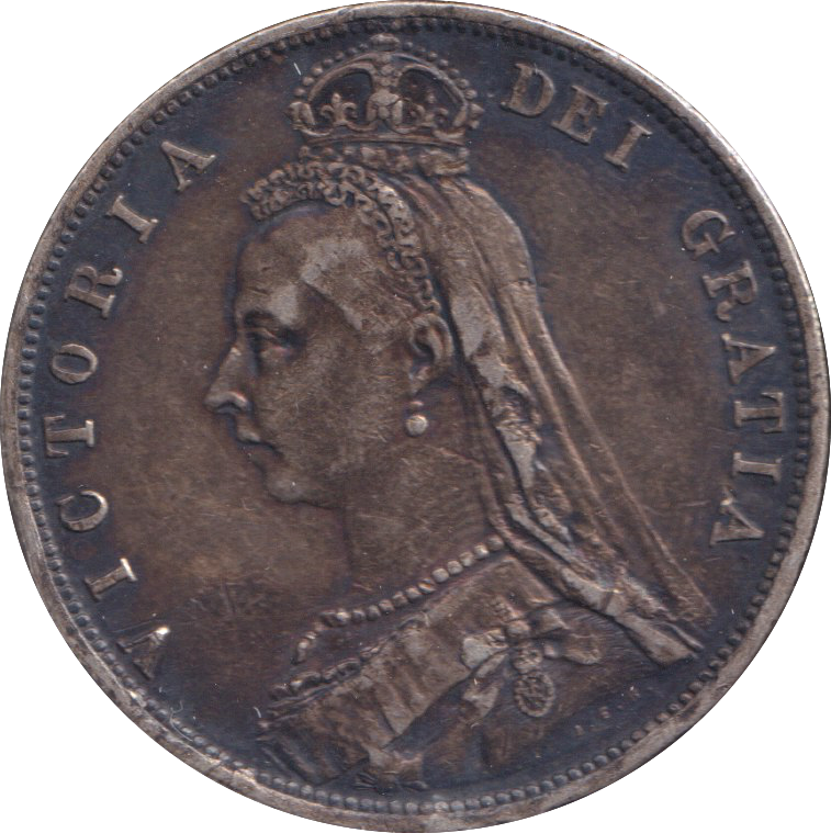 1887 HALFCROWN (VF )