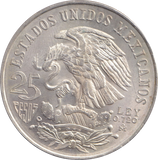 1968 SILVER 25 PESOS MEXICO