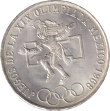 1968 SILVER 25 PESOS MEXICO