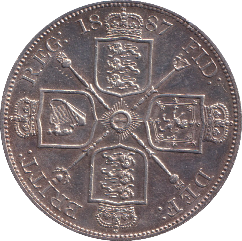 1887 DOUBLE FLORIN ( AUNC )