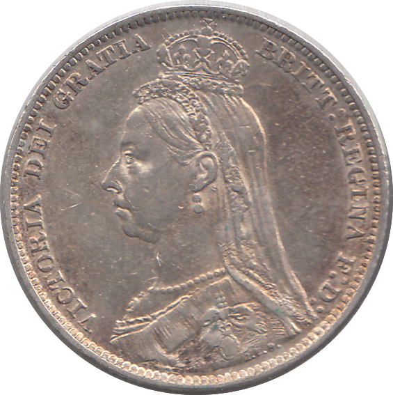 1889 SHILLING (EF)