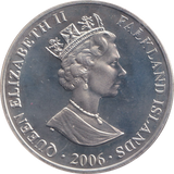 2006 SILVER PROOF ONE CROWN  FALKLAND ISLANDS