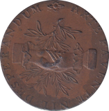 1793 HALFPENNY TOKEN LEEK HANDS