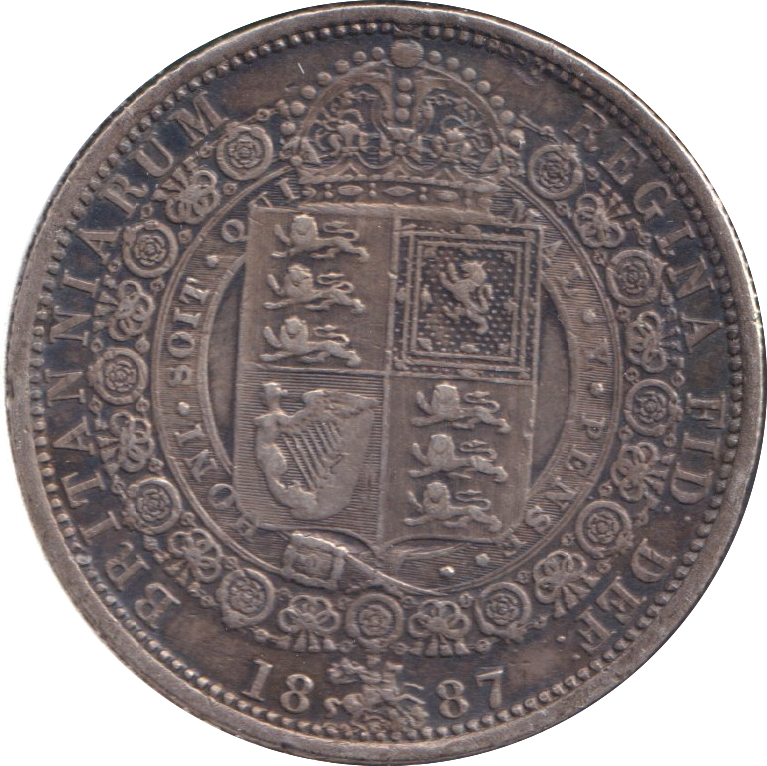 1887 HALFCROWN (VF )