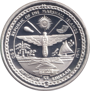 1991 SILVER PROOF FIFTY DOLLARS HE 111