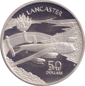 1991 SILVER PROOF FIFTY DOLLARS LANCASTER