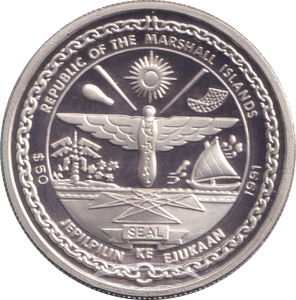 1991 SILVER PROOF FIFTY DOLLARS LANCASTER