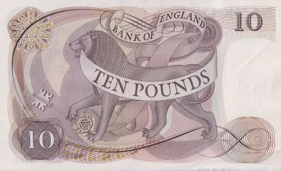 TEN POUNDS BANKNOTE PAGE REF £10-22 ( AUNC )