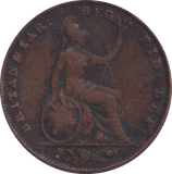 1850 FARTHING ( FINE )