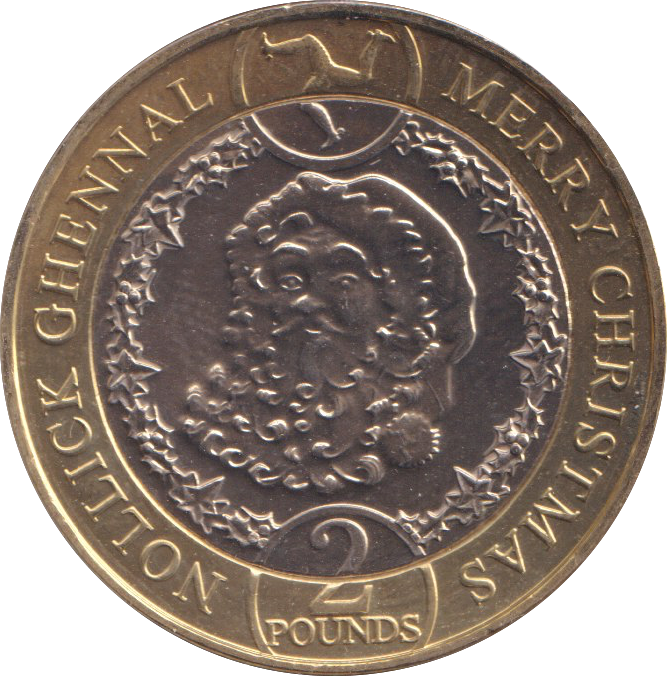 2019 CHRISTMAS £2 ISLE OF MAN BU