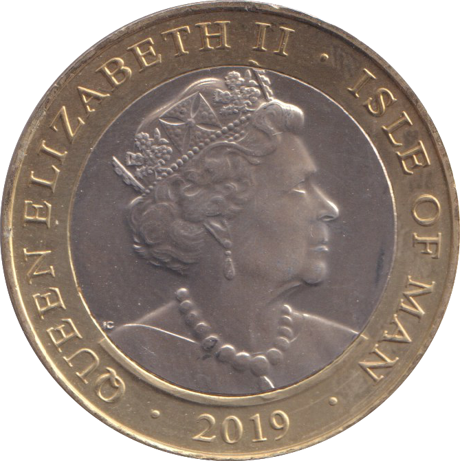 2019 CHRISTMAS £2 ISLE OF MAN BU