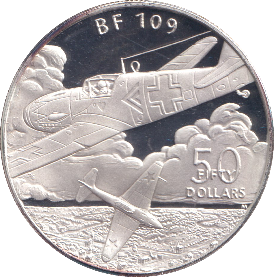 1991 SILVER PROOF FIFTY DOLLARS BF 109