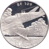 1991 SILVER PROOF FIFTY DOLLARS BF 109