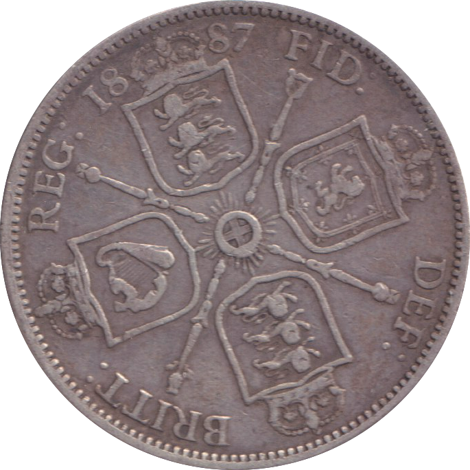 1887 ONE FLORIN ( FINE )