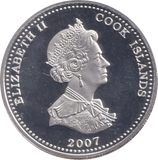 2007 SILVER PROOF ONE DOLLAR COOK ISLANDS