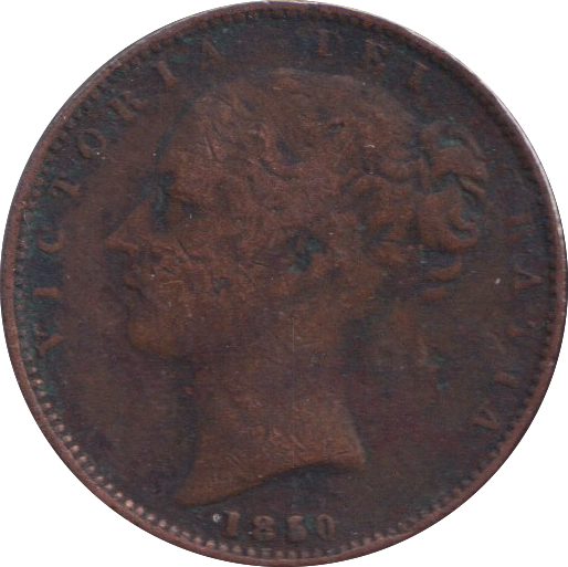 1850 FARTHING ( FINE )