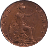1908 PENNY ( UNC )