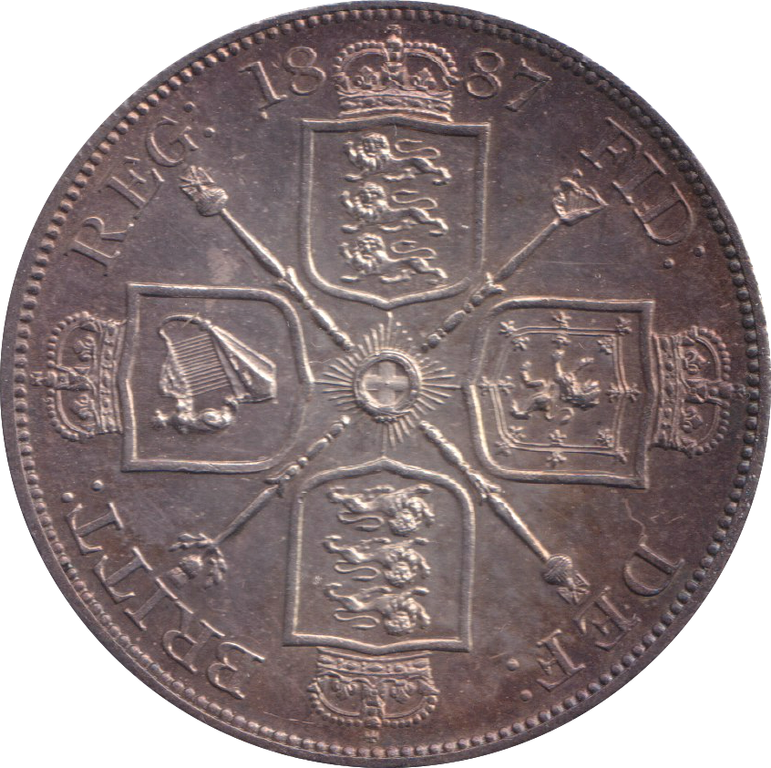 1887 DOUBLE FLORIN ( AUNC )