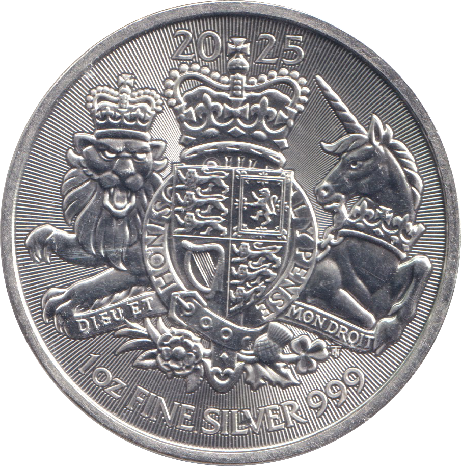 2025 SILVER BRITANNIA ROYAL COAT OF ARMS