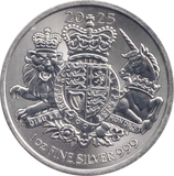 2025 SILVER BRITANNIA ROYAL COAT OF ARMS