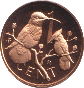 1974 PROOF ONE CENT BRITISH VIRGIN ISLANDS