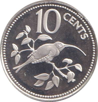 1981 PROOF TEN CENTS BELIZE