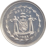 1981 PROOF TEN CENTS BELIZE
