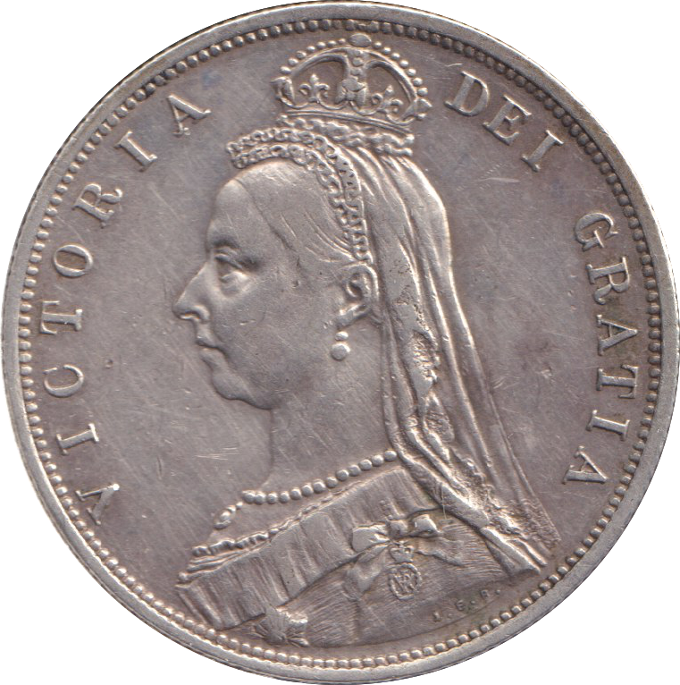 1887 HALFCROWN ( GVF )