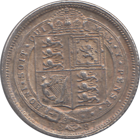 1887 SIXPENCE (EF)