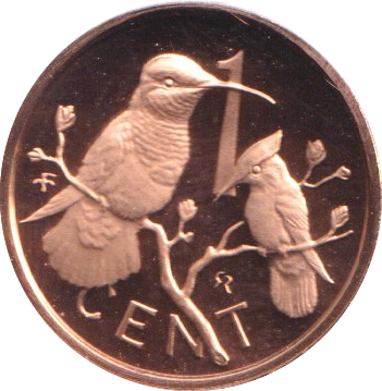 1974 PROOF ONE CENT BRITISH VIRGIN ISLANDS