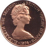 1974 PROOF ONE CENT BRITISH VIRGIN ISLANDS