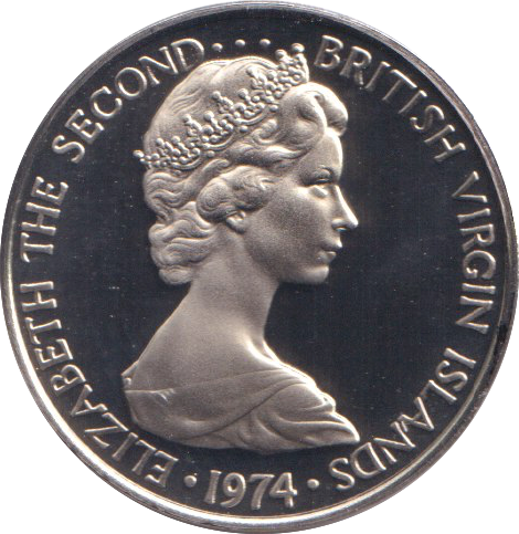 1974 PROOF FIVE CENTS BRITISH VIRGIN ISLANDS