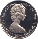 1974 PROOF FIVE CENTS BRITISH VIRGIN ISLANDS