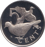 1974 PROOF FIVE CENTS BRITISH VIRGIN ISLANDS 2