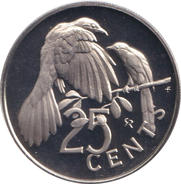 1974 PROOF TWENTY FIVE CENTS BRITISH VIRGIN ISLANDS