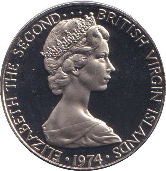 1974 PROOF TEN CENTS BRITISH VIRGIN ISLANDS