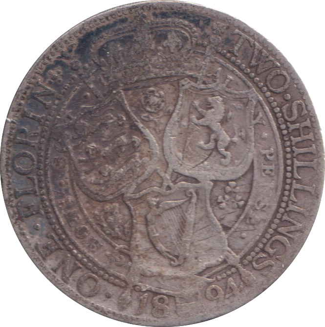 1894 ONE FLORIN ( FINE )