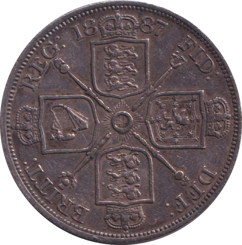 1887 DOUBLE FLORIN ( GVF )