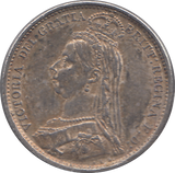 1887 SIXPENCE (EF)