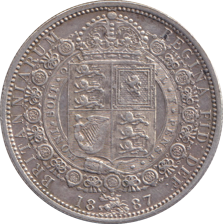 1887 HALFCROWN ( GVF )