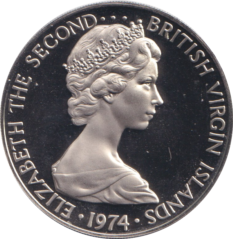 1974 PROOF FIFTY CENTS BRITISH VIRGIN ISLANDS