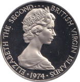 1974 PROOF FIFTY CENTS BRITISH VIRGIN ISLANDS